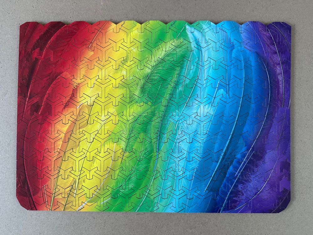 Rainbow Feathers (C,S) - Wentworth Wooden Puzzles puzzle collectible [Barcode 6050265369958] - Main Image 2