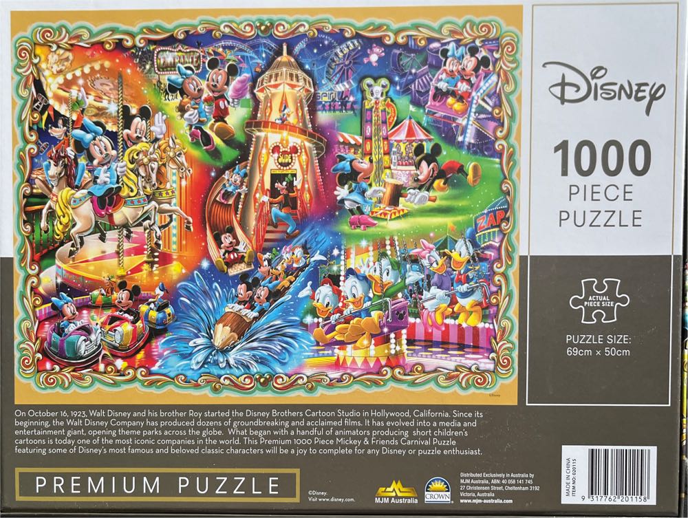 Mickey & Friends Carnival - Crown Premium puzzle collectible [Barcode 9317762201158] - Main Image 2
