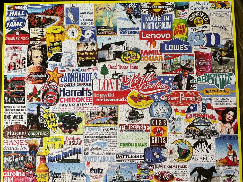 Z-I Love North Carolina - White Mountain puzzle collectible - Main Image 2