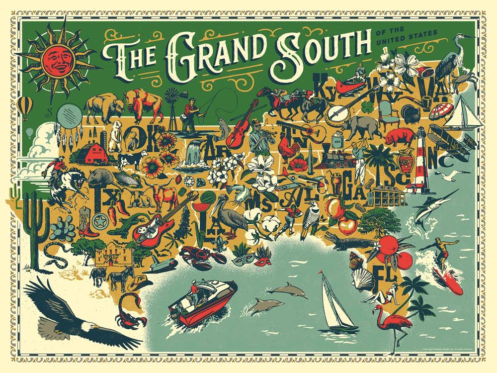 American Regions : Grand South, The - True South Puzzle Company puzzle collectible [Barcode 748252220585] - Main Image 2