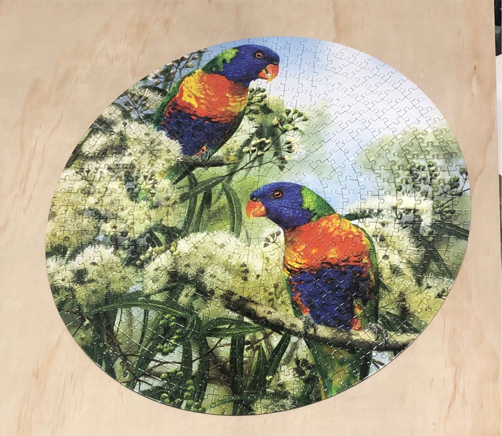 Rainbow Lorikeets - Blue Opal puzzle collectible - Main Image 2