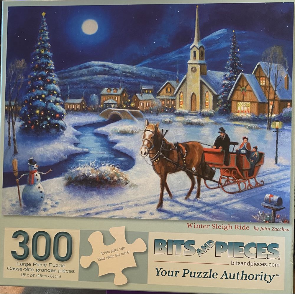 Winter Sleigh Ride - Bits And Pieces puzzle collectible [Barcode 192949075222] - Main Image 2