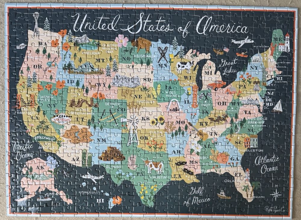 American road trip - Rifle Paper Co puzzle collectible - Main Image 2