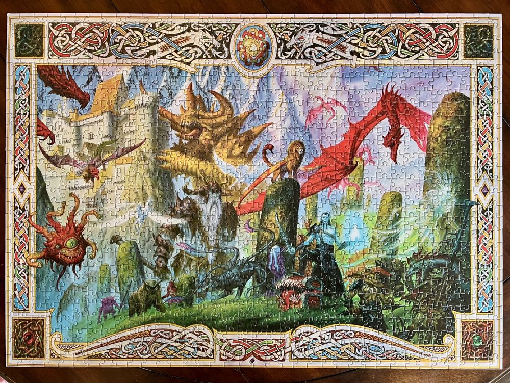 Dungeon Denizens Mythical Monster Puzzle For Adults And Kids | Piece Jigsaw Puzzle Toy | Fun Quarantine Gifts | Interactive Brain Teaser For Game Night | 28 X 20 Inches - Toynk Originals puzzle collectible [Barcode 849795072454] - Main Image 2