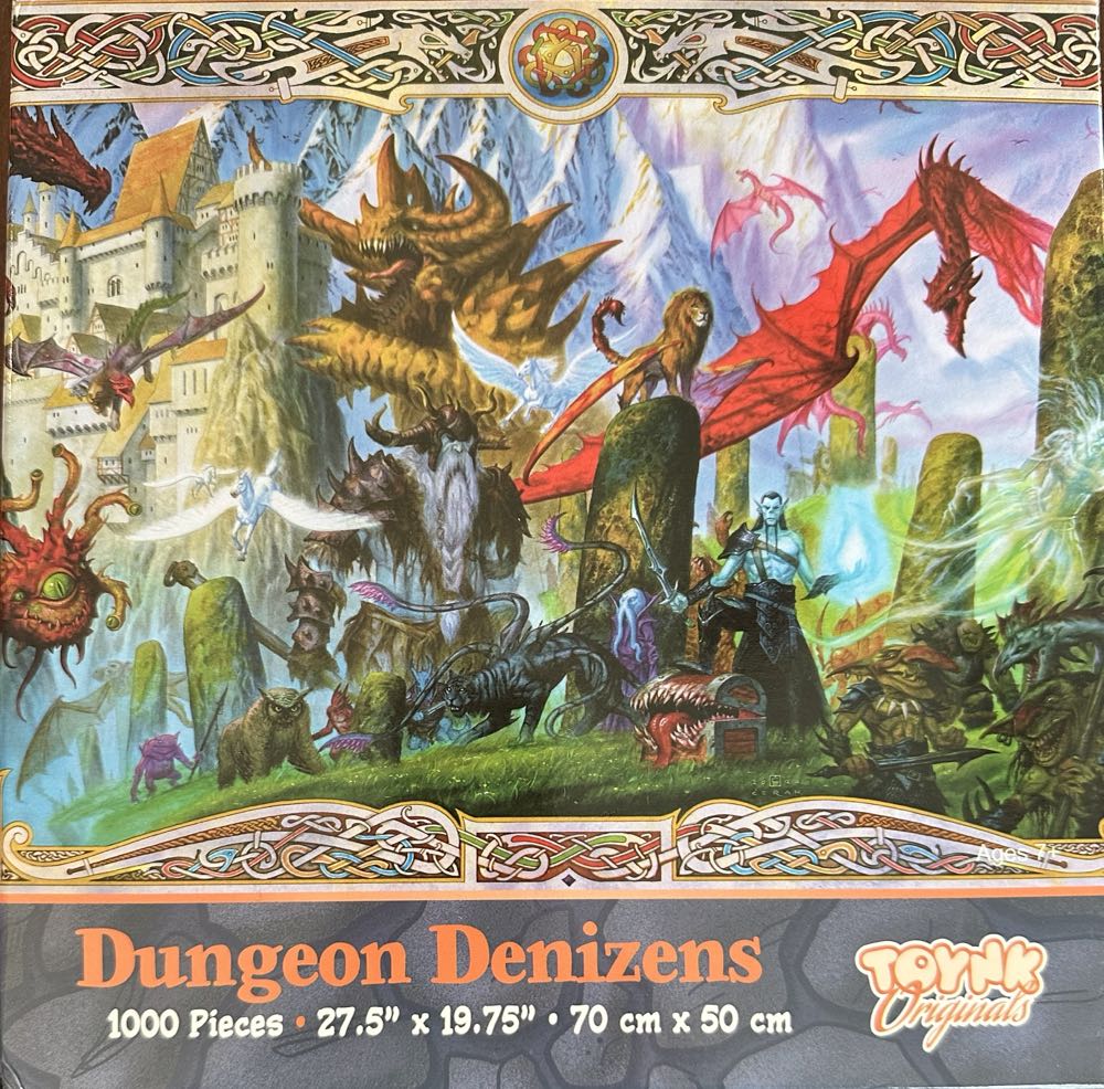 Dungeon Denizens Mythical Monster Puzzle For Adults And Kids | Piece Jigsaw Puzzle Toy | Fun Quarantine Gifts | Interactive Brain Teaser For Game Night | 28 X 20 Inches - Toynk Originals puzzle collectible [Barcode 849795072454] - Main Image 3