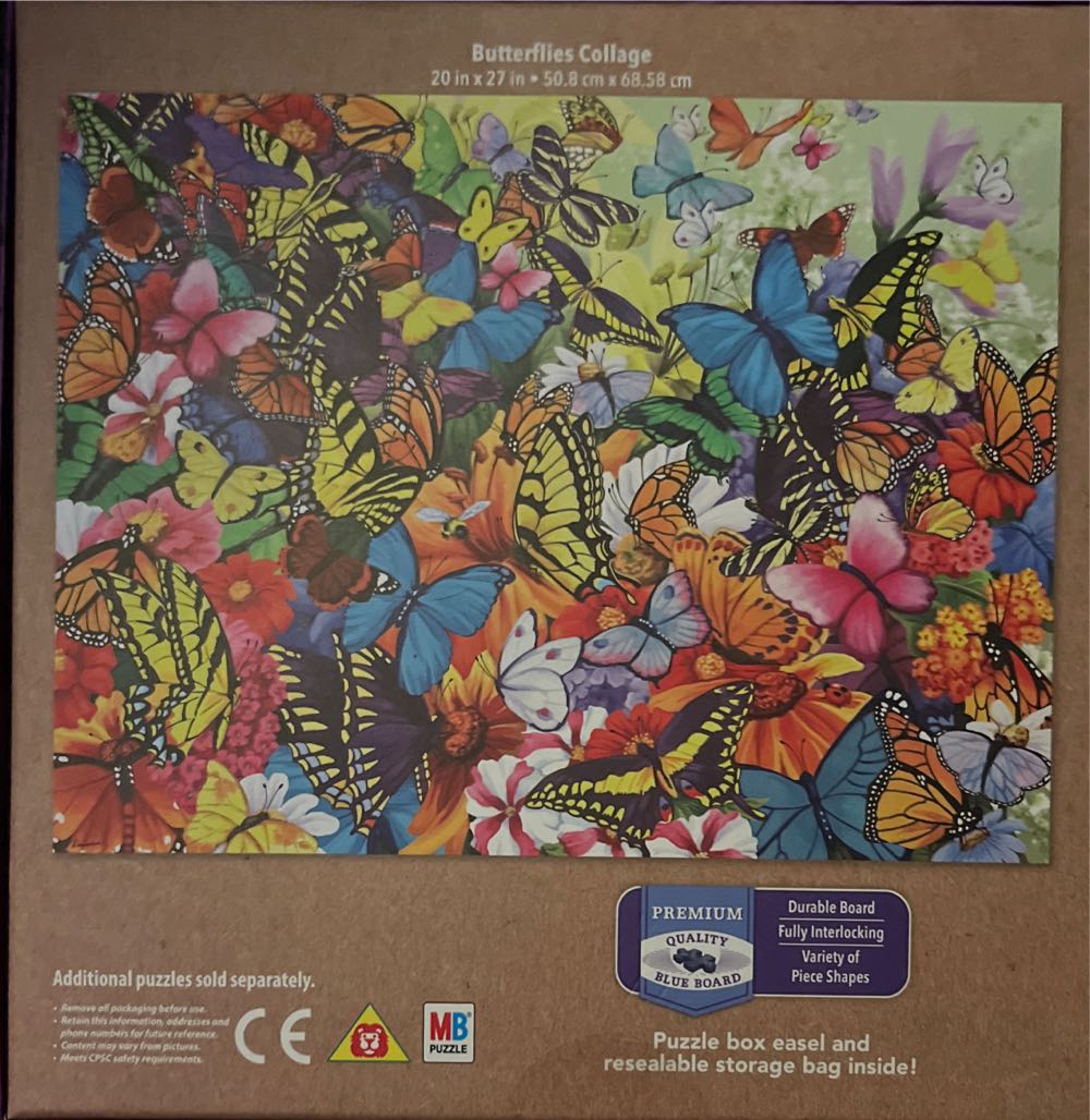 Butterflies - Premium Quality Blue Board puzzle collectible [Barcode 778988688533] - Main Image 2