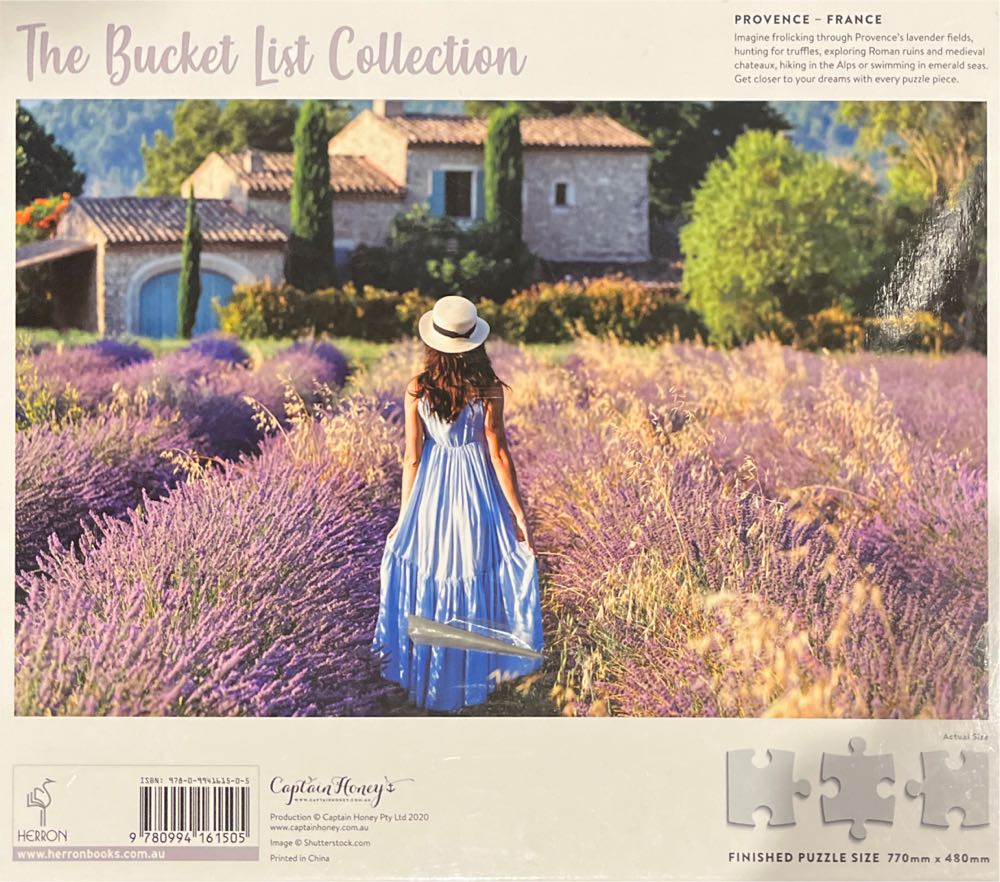 Provence - France - Captain Honey puzzle collectible [Barcode 9780994161505] - Main Image 2