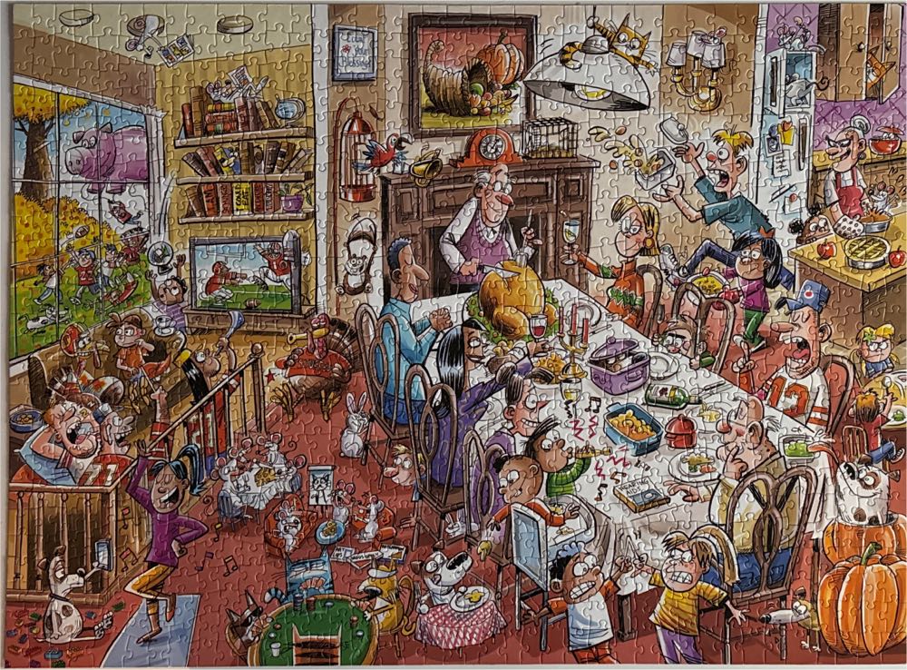 Doodletown: Thanksgiving - Cobble Hill puzzle collectible [Barcode 625012445016] - Main Image 2