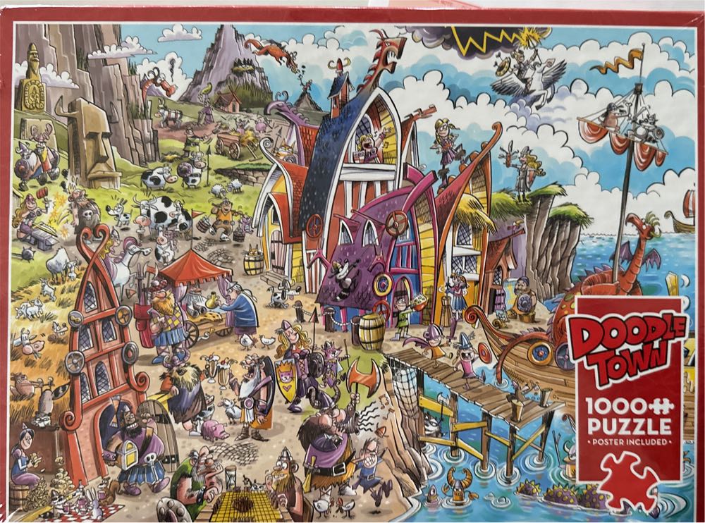 Viking Village - DoodleTown - Cobble Hill puzzle collectible [Barcode 625012445047] - Main Image 2