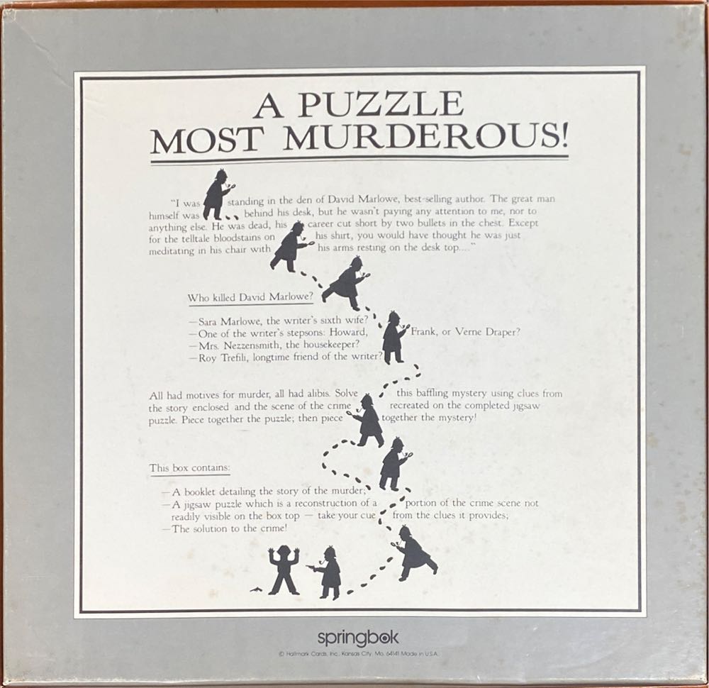 NFS Puzzle Thriller Puzzle Most Murderous! - Springbok Mysteries 🚫 puzzle collectible - Main Image 2