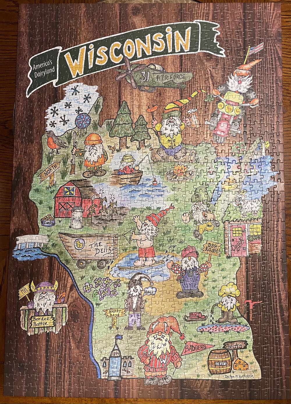 Gnome Sweet Gnome Wisconsin Puzzle Pc 8410523 - Turner Licensing puzzle collectible [Barcode 841622156634] - Main Image 2