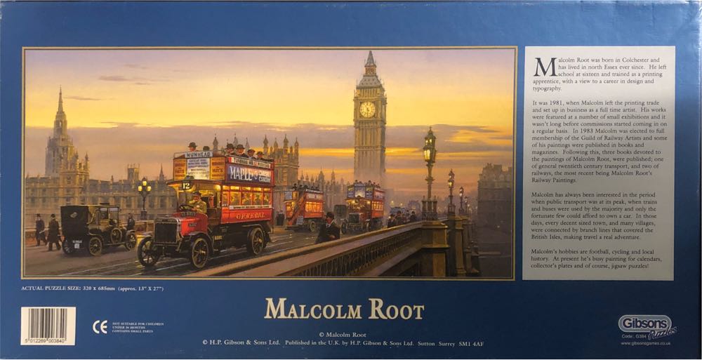 Westminster Bridge - Gibsons puzzle collectible [Barcode 5012269003840] - Main Image 2