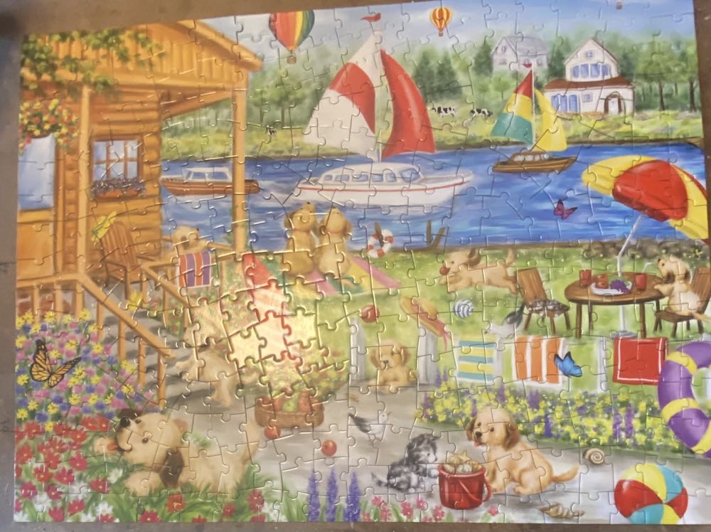 Dogs At Riverside  puzzle collectible [Barcode 192949072863] - Main Image 2