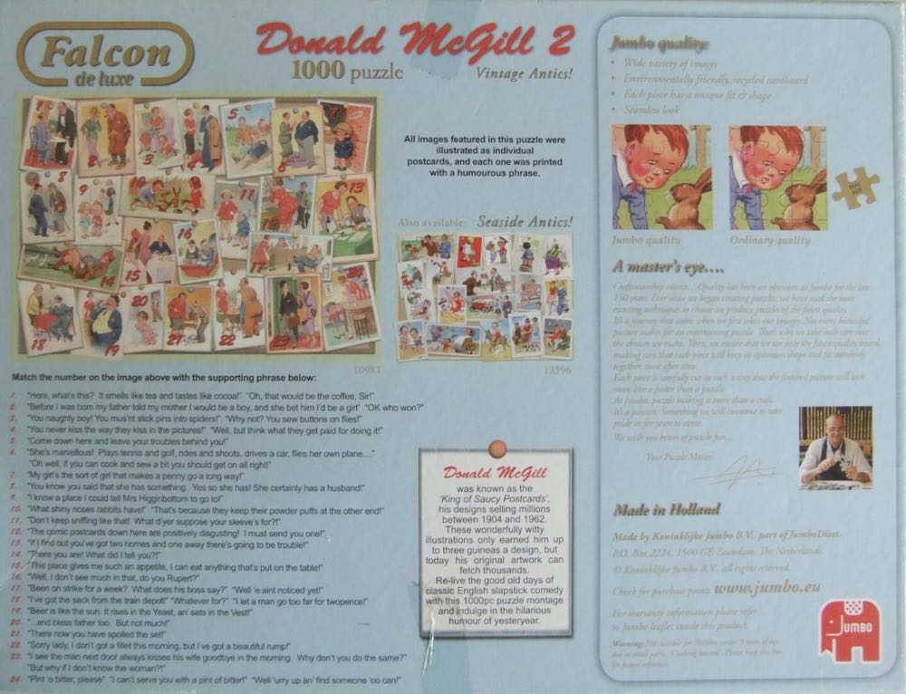 Vintage Antics Donald Mcgill 2 - Falcon de luxe puzzle collectible [Barcode 8710126109878] - Main Image 4