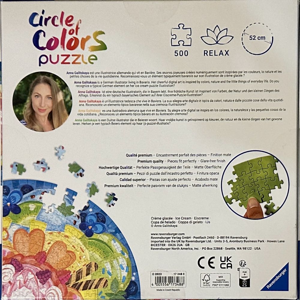 Circle Of Colors: Ice Cream - Ravensburger puzzle collectible [Barcode 4005556173488] - Main Image 2