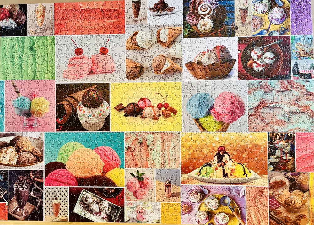 Brain Tree Cool Icecream Piece Puzzle For Adults Unique Puzzles For Adults Pieces And Up With Droplet Technology For Anti Glare & Soft Touch 27.5”lx19.5”w - Brain Tree puzzle collectible [Barcode 8906139540757] - Main Image 2