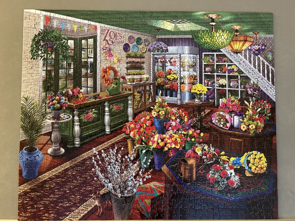 Zoe’s Flowers - SunsOut puzzle collectible [Barcode 796780319042] - Main Image 2