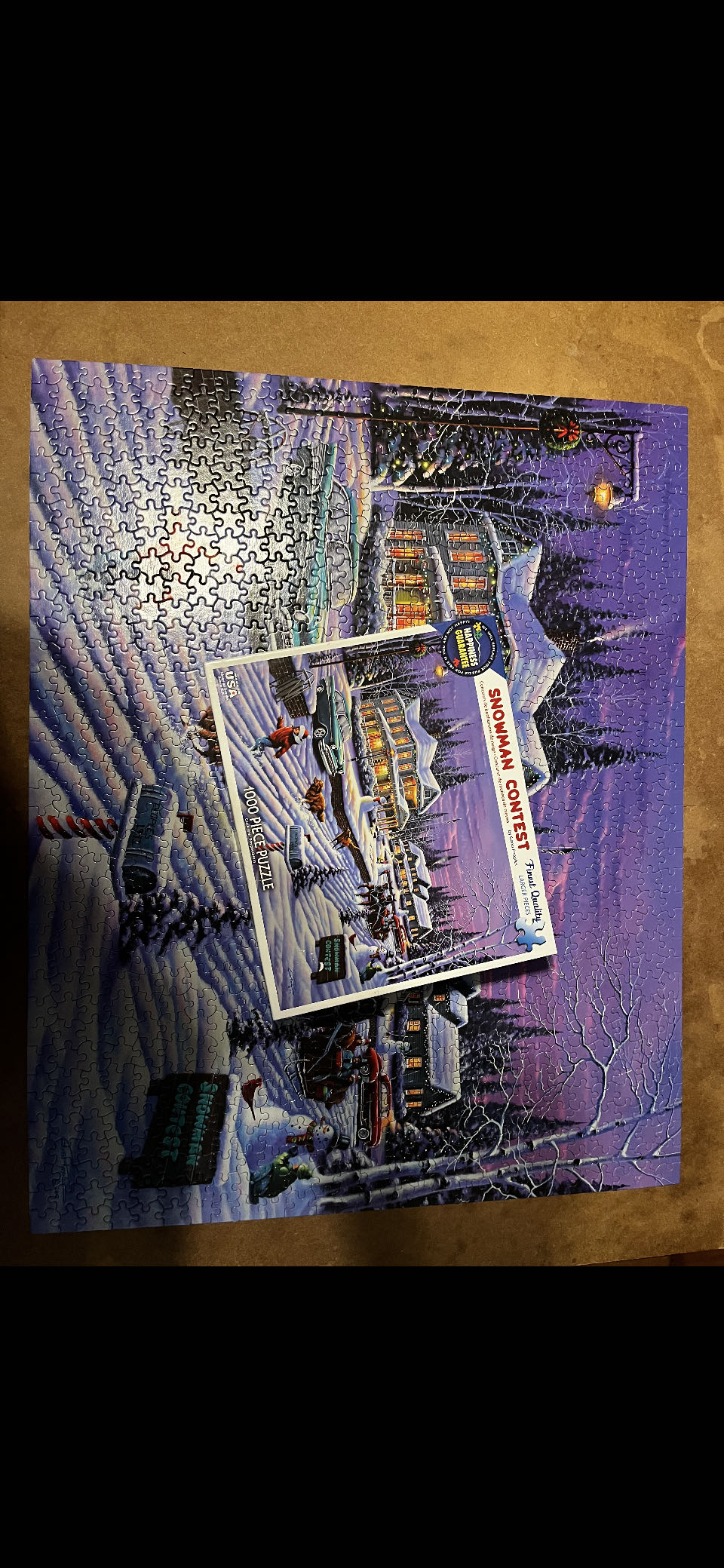 Snowman Contest - TRADED - White Mountain puzzle collectible [Barcode 724819258819] - Main Image 2