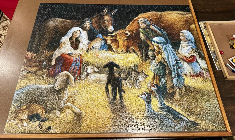 O Night Divine  - White Mountain Puzzles puzzle collectible [Barcode 724819251025] - Main Image 2