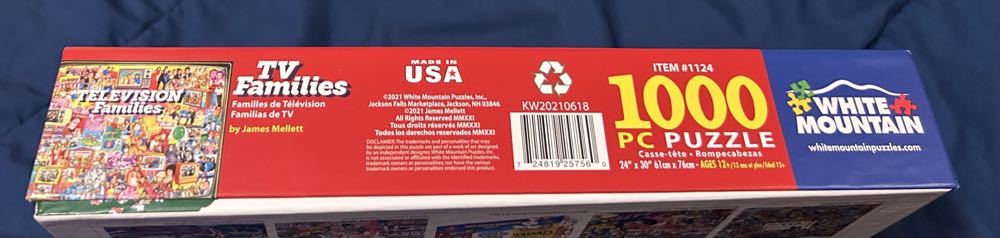 TV Families - Sell - White Mountain puzzle collectible [Barcode 724819257560] - Main Image 2