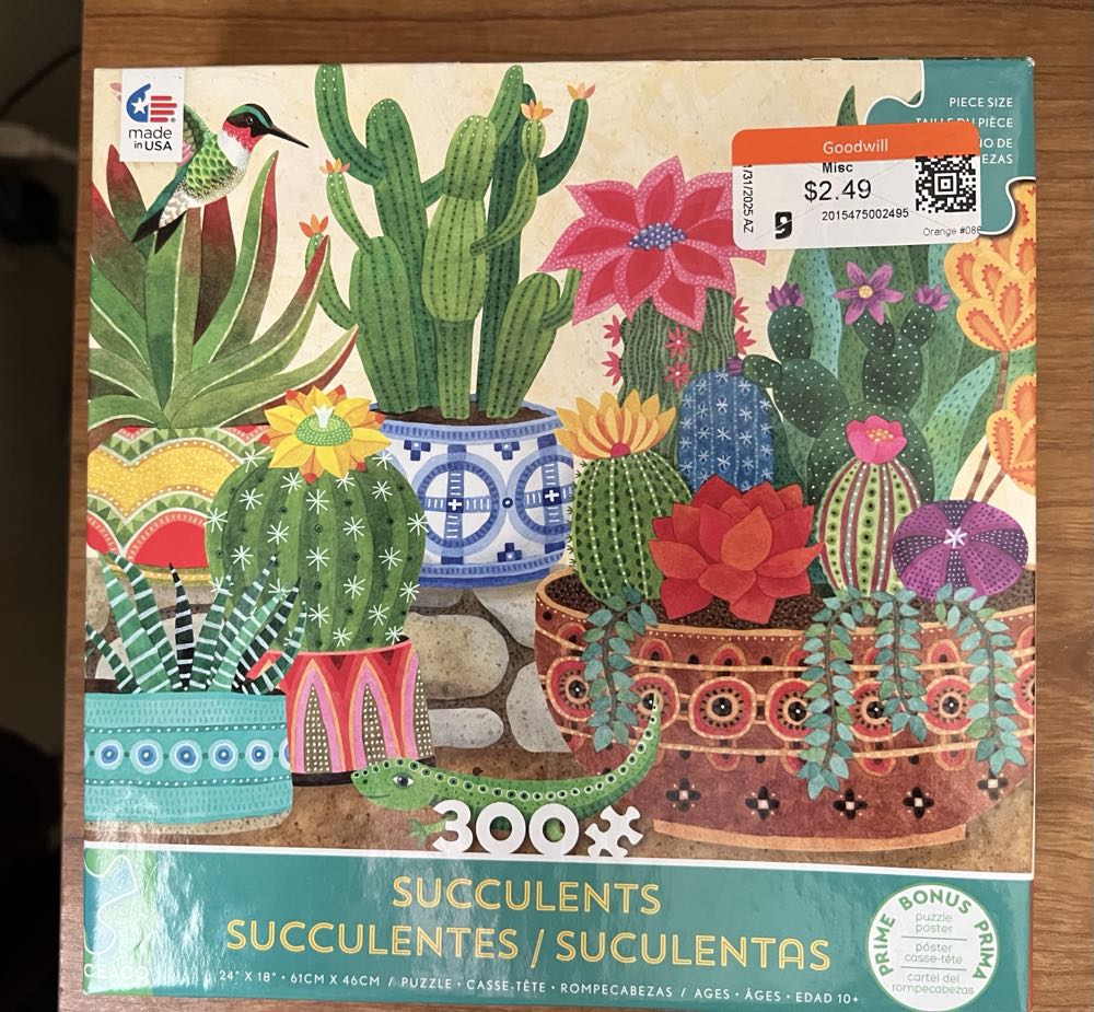 Succulents ❤️ - Ceaco puzzle collectible [Barcode 021081223065] - Main Image 3