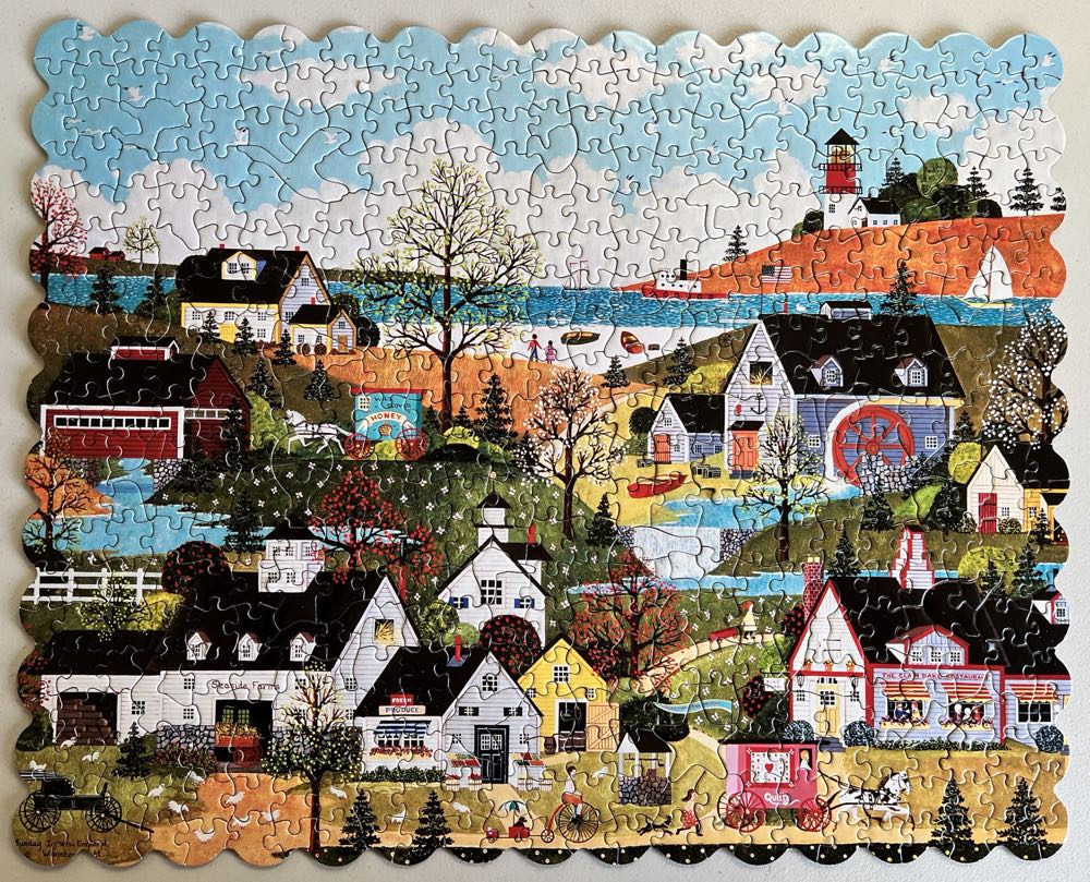 Sunday In New England - Ceaco puzzle collectible [Barcode 021081011228] - Main Image 2