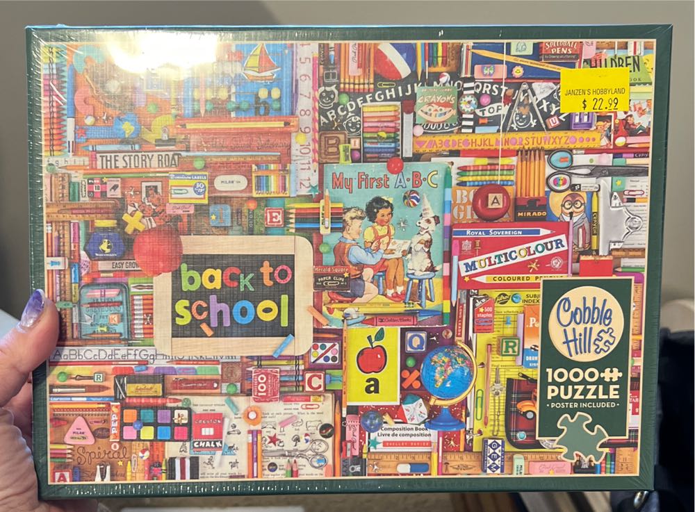 Back To School - Cobble Hill puzzle collectible [Barcode 625012400220] - Main Image 2