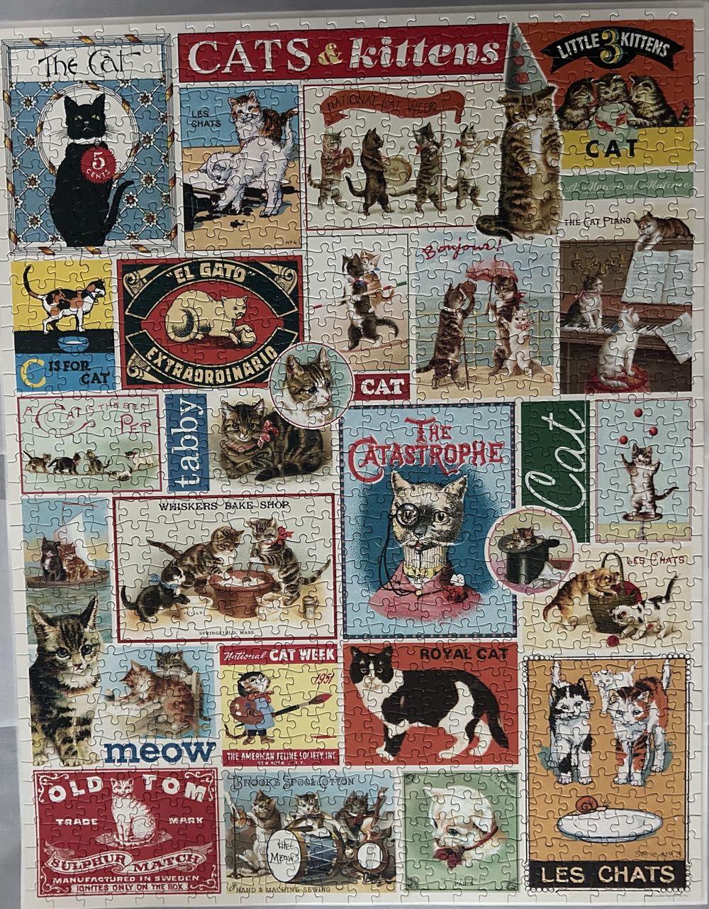 Cats & Kittens - Cavallini & Co. puzzle collectible [Barcode 178163000059] - Main Image 3