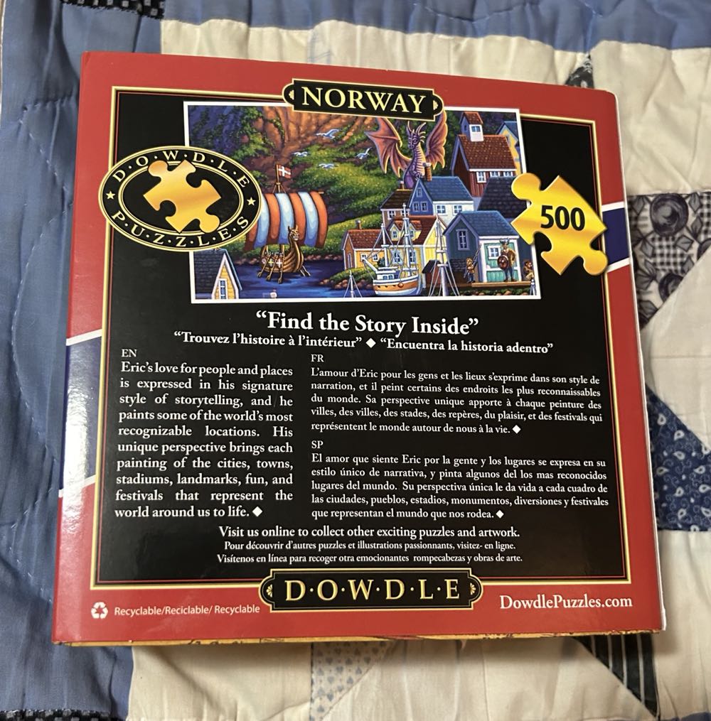 Norway - Dowdle puzzle collectible [Barcode 671095204743] - Main Image 3