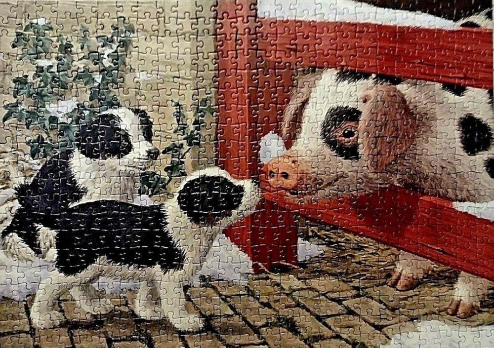 Puppies and Pigs - Falcon de luxe puzzle collectible [Barcode 8710126110805] - Main Image 3