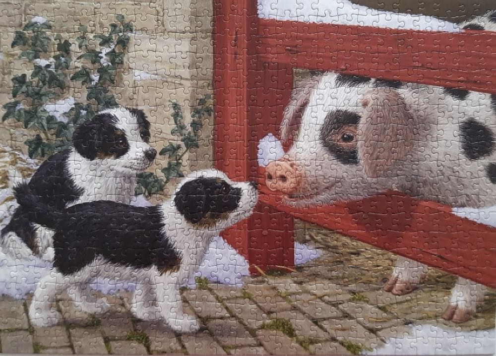 Puppies and Pigs - Falcon de luxe puzzle collectible [Barcode 8710126110805] - Main Image 4