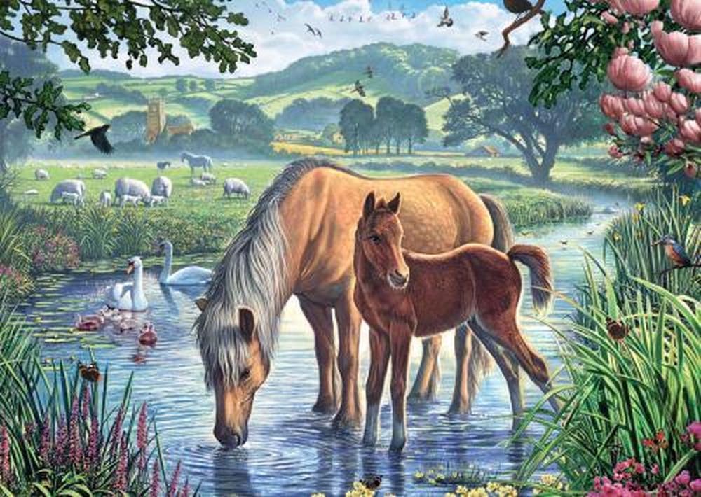Pony And Foal - Falcon de luxe puzzle collectible [Barcode 8710126110515] - Main Image 2