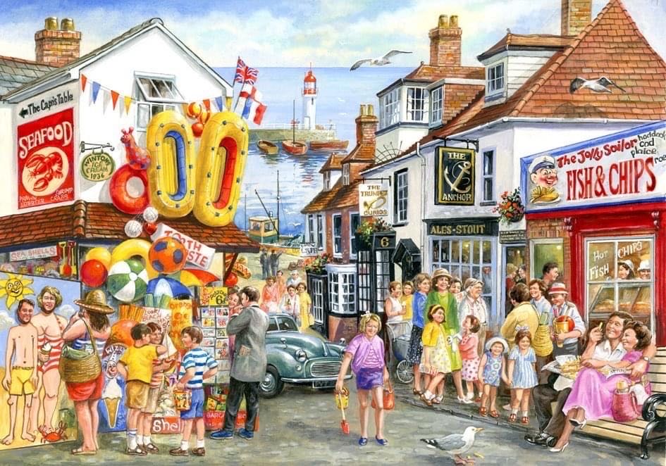 Seaside Shopping - Falcon de luxe puzzle collectible [Barcode 8710126110058] - Main Image 2