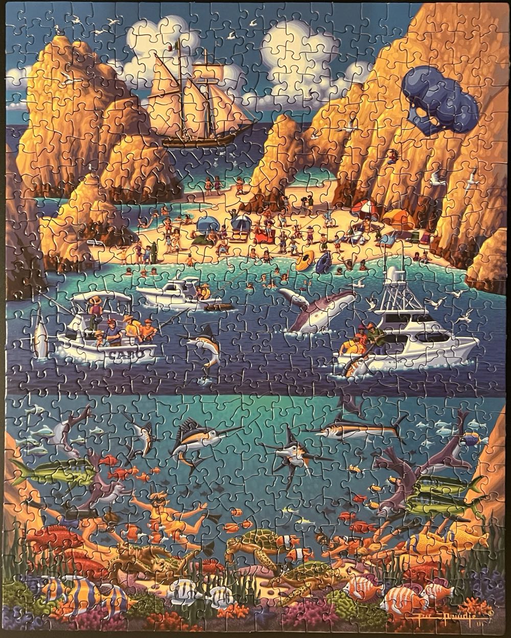 *Cabo San Lucas - Dowdle Folk Art 🇺🇸 puzzle collectible [Barcode 671095203135] - Main Image 2