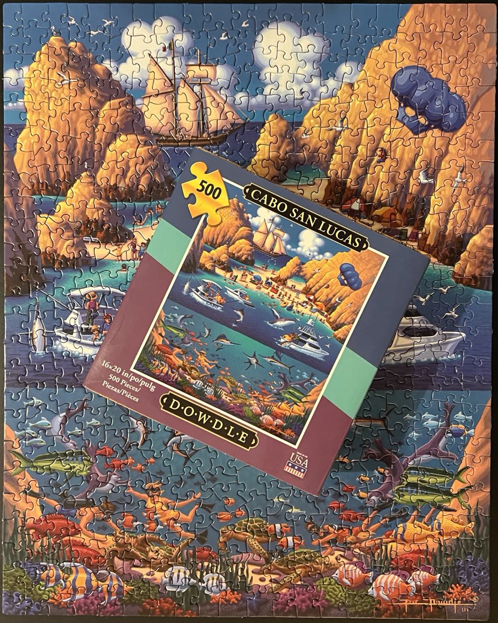 *Cabo San Lucas - Dowdle Folk Art 🇺🇸 puzzle collectible [Barcode 671095203135] - Main Image 4