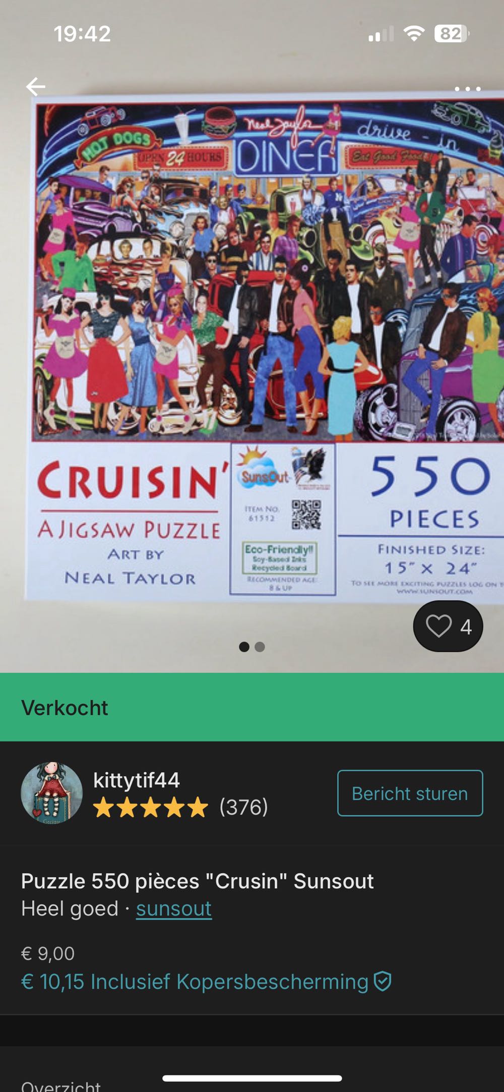 Cruisin - SunsOut puzzle collectible [Barcode 796780615120] - Main Image 4