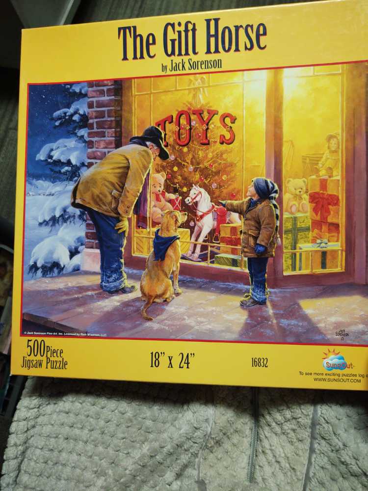 The Gift Horse - SunsOut puzzle collectible [Barcode 796780168329] - Main Image 2