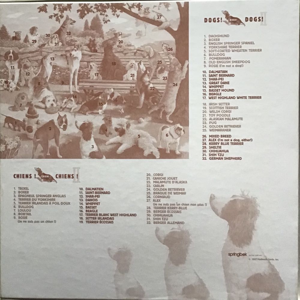 Dogs, Dogs, Dogs!  - Great American Puzzle Factory puzzle collectible [Barcode 010563086557] - Main Image 2