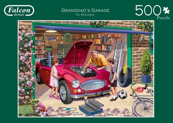 Grandad’s Garage (VERKOCHT) - Falcon de luxe puzzle collectible [Barcode 8710126112090] - Main Image 1