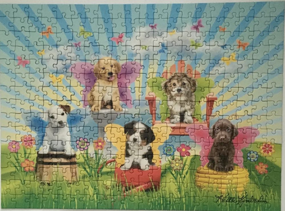 Garden Doggies - 421, 6/27/23-SOLD - Ravensburger puzzle collectible [Barcode 4005556130696] - Main Image 3