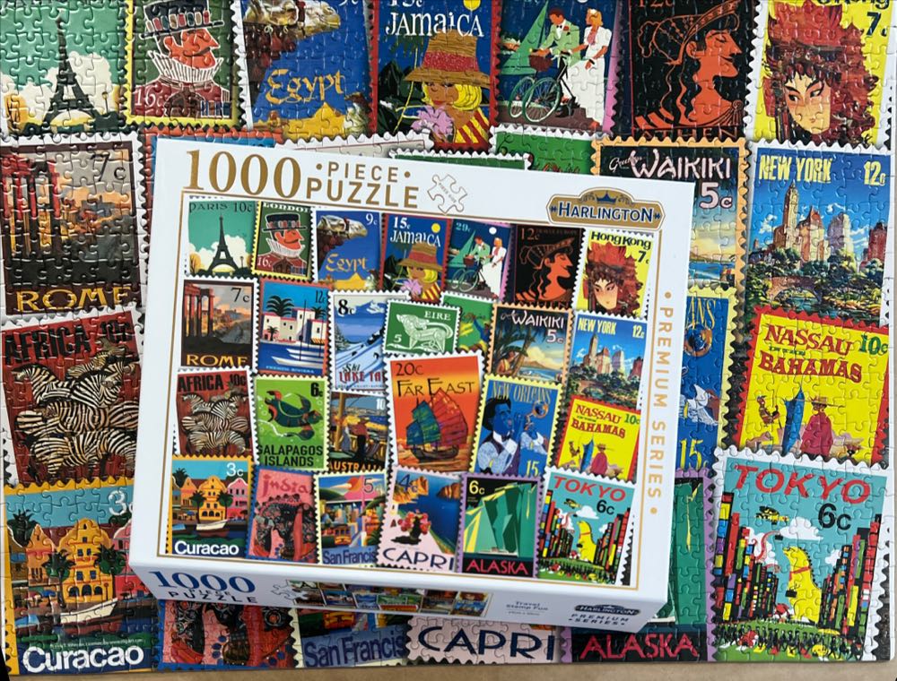 Harlington Travel Stamp Fun Puzzle 1000pcs - Harlington puzzle collectible [Barcode 9317762200069] - Main Image 2