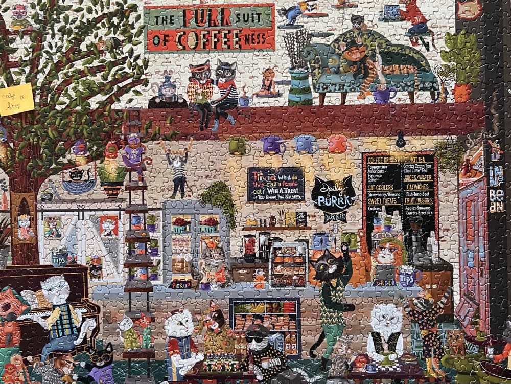 Cat Café - Ceaco puzzle collectible [Barcode 021081320115] - Main Image 2