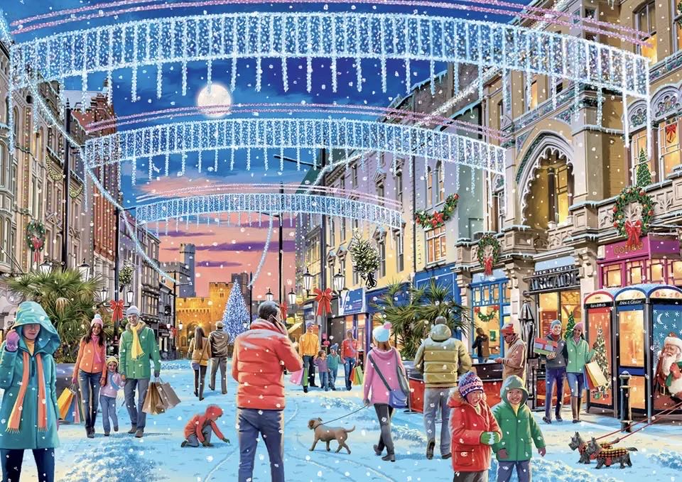 Christmas In Cardiff - Falcon de luxe puzzle collectible [Barcode 8710126113936] - Main Image 2