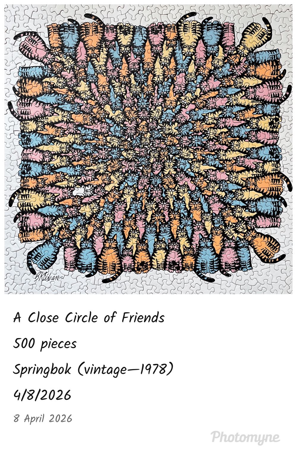 A Close Circle Of Friends - Springbok puzzle collectible [Barcode 070000017186] - Main Image 3