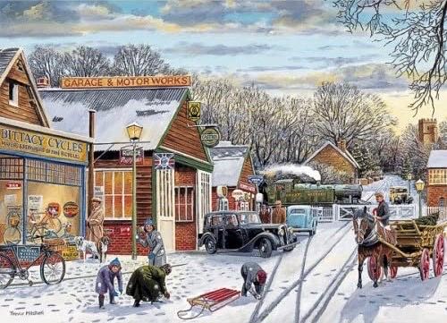 The Village Crossing - Gibsons puzzle collectible [Barcode 5012269009118] - Main Image 2