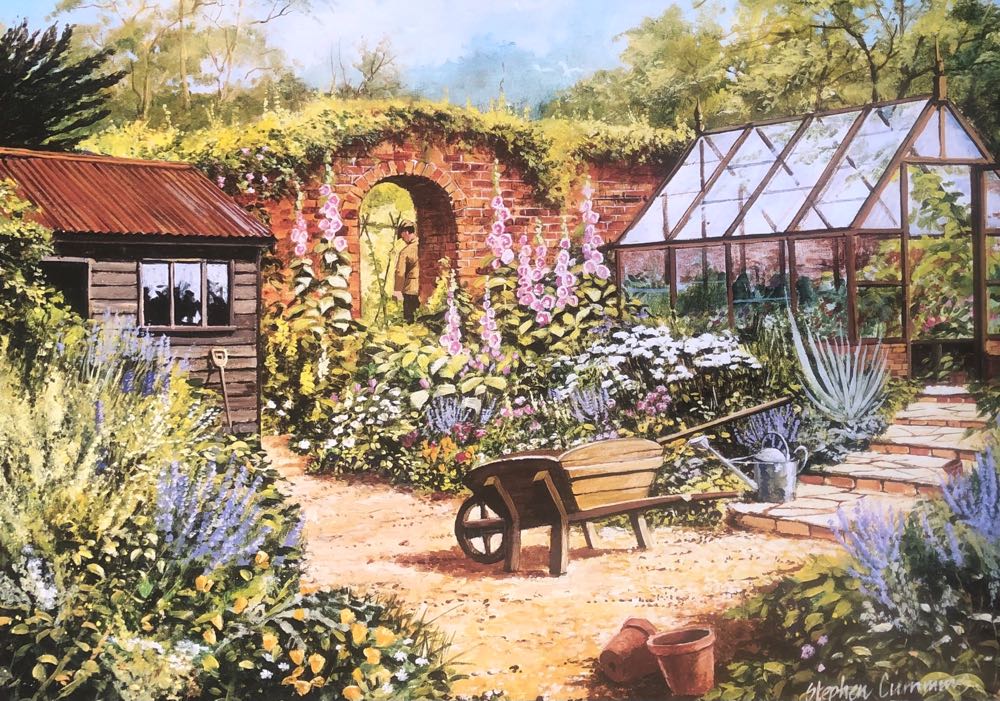 Country Garden Watching the Flowers Grow SCANNEN - Falcon de luxe puzzle collectible - Main Image 2
