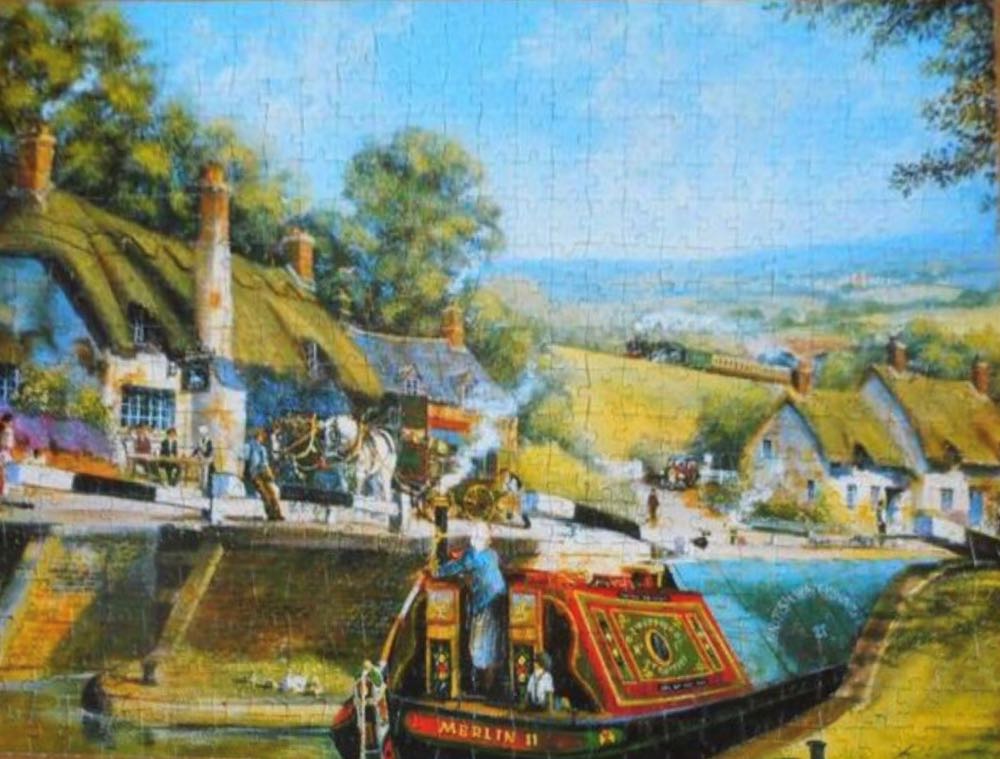 Country Life Pub On The Canal - Falcon de luxe puzzle collectible - Main Image 3