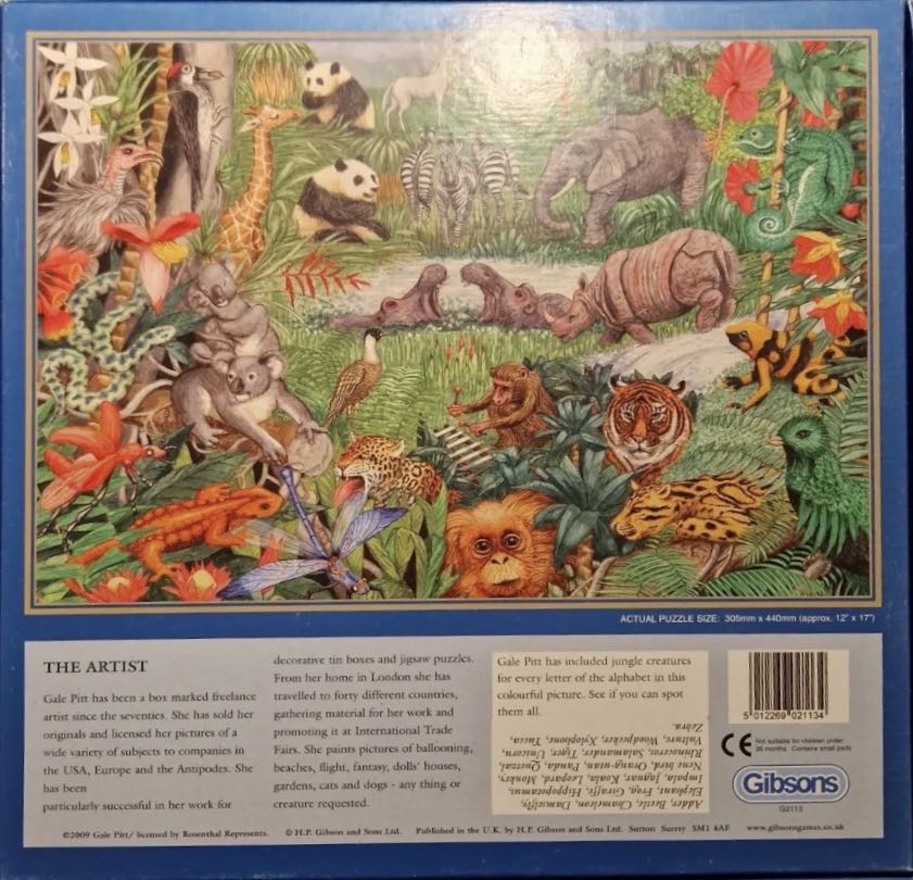 Alphabet Jungle - Gibsons puzzle collectible [Barcode 5012269021134] - Main Image 4