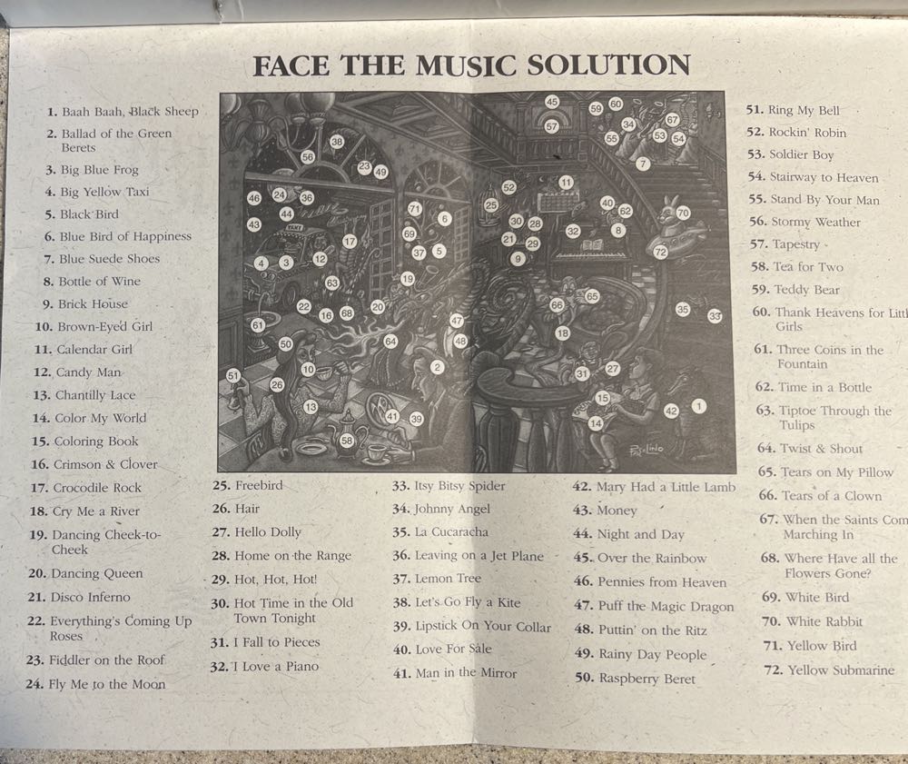 Face The Music 🆕🚪 - Great American puzzle collectible [Barcode 010563097447] - Main Image 2