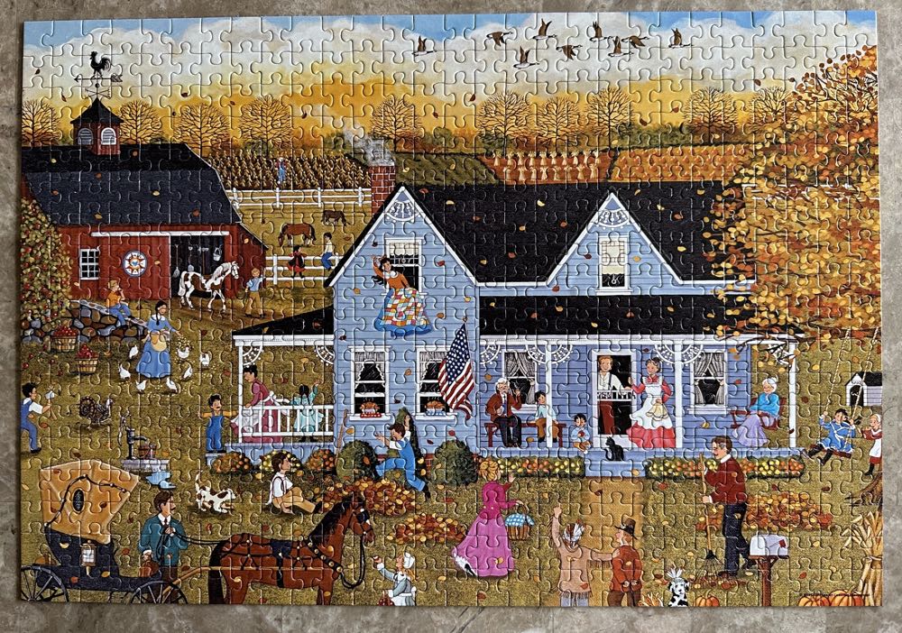 Thanksgiving Eve -SOLD - Mega Puzzles puzzle collectible [Barcode 072348505486] - Main Image 3